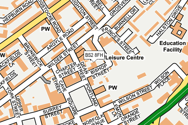 BS2 8FH map - OS OpenMap – Local (Ordnance Survey) BS2 8FH map - OS OpenMap – Local (Ordnance Survey)