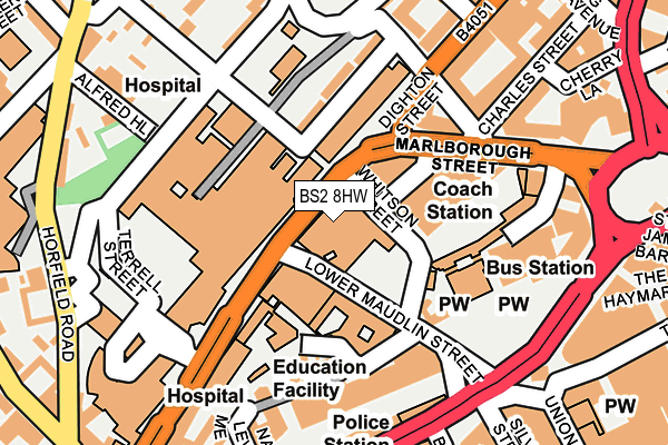 BS2 8HW map - OS OpenMap – Local (Ordnance Survey) BS2 8HW map - OS OpenMap – Local (Ordnance Survey)
