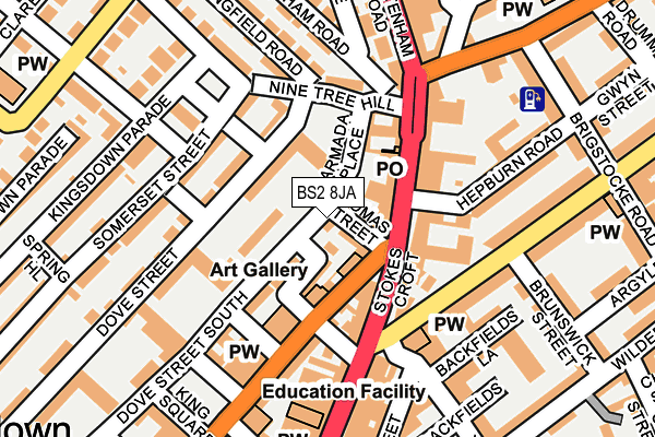 BS2 8JA map - OS OpenMap – Local (Ordnance Survey) BS2 8JA map - OS OpenMap – Local (Ordnance Survey)