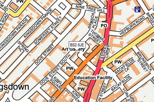 BS2 8JE map - OS OpenMap – Local (Ordnance Survey) BS2 8JE map - OS OpenMap – Local (Ordnance Survey)