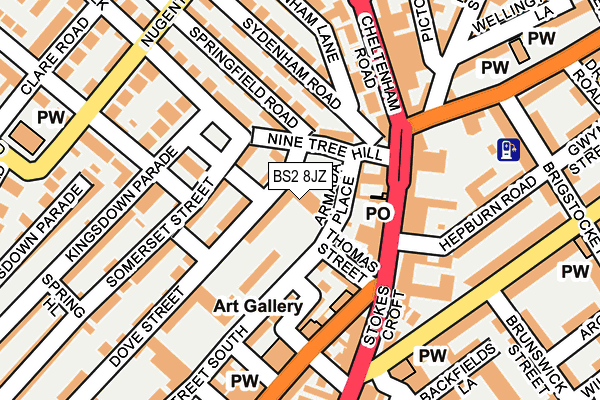 BS2 8JZ map - OS OpenMap – Local (Ordnance Survey) BS2 8JZ map - OS OpenMap – Local (Ordnance Survey)