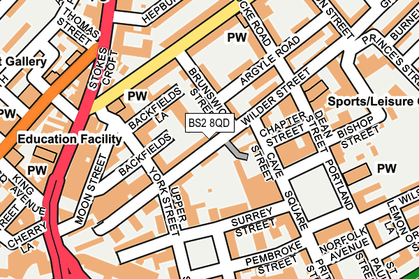 BS2 8QD map - OS OpenMap – Local (Ordnance Survey) BS2 8QD map - OS OpenMap – Local (Ordnance Survey)