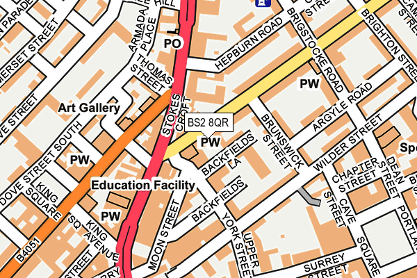 BS2 8QR map - OS OpenMap – Local (Ordnance Survey) BS2 8QR map - OS OpenMap – Local (Ordnance Survey)