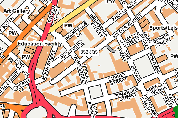 BS2 8QS map - OS OpenMap – Local (Ordnance Survey) BS2 8QS map - OS OpenMap – Local (Ordnance Survey)