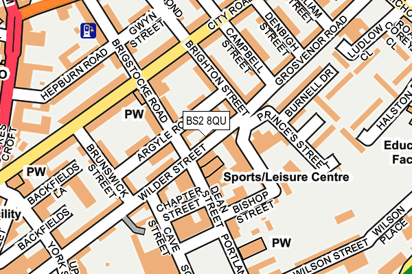 BS2 8QU map - OS OpenMap – Local (Ordnance Survey) BS2 8QU map - OS OpenMap – Local (Ordnance Survey)