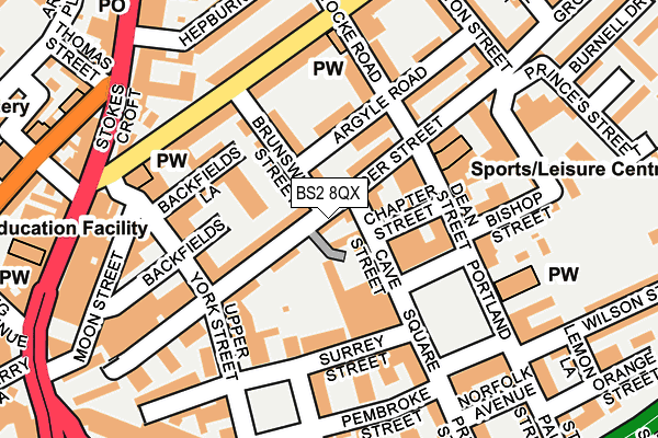BS2 8QX map - OS OpenMap – Local (Ordnance Survey) BS2 8QX map - OS OpenMap – Local (Ordnance Survey)