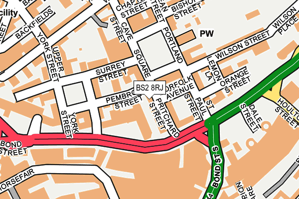 BS2 8RJ map - OS OpenMap – Local (Ordnance Survey) BS2 8RJ map - OS OpenMap – Local (Ordnance Survey)