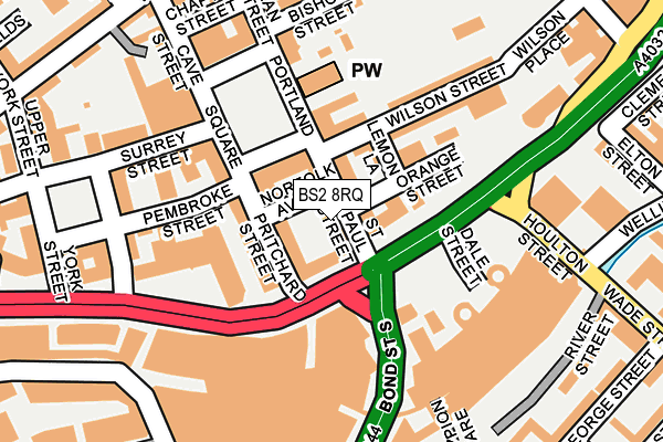 BS2 8RQ map - OS OpenMap – Local (Ordnance Survey) BS2 8RQ map - OS OpenMap – Local (Ordnance Survey)