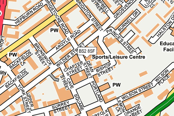 BS2 8SF map - OS OpenMap – Local (Ordnance Survey) BS2 8SF map - OS OpenMap – Local (Ordnance Survey)