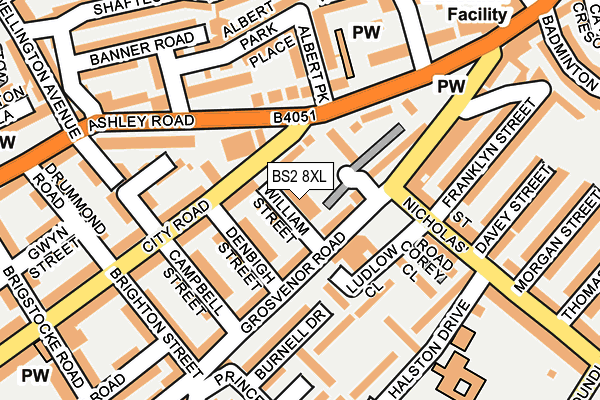 BS2 8XL map - OS OpenMap – Local (Ordnance Survey) BS2 8XL map - OS OpenMap – Local (Ordnance Survey)