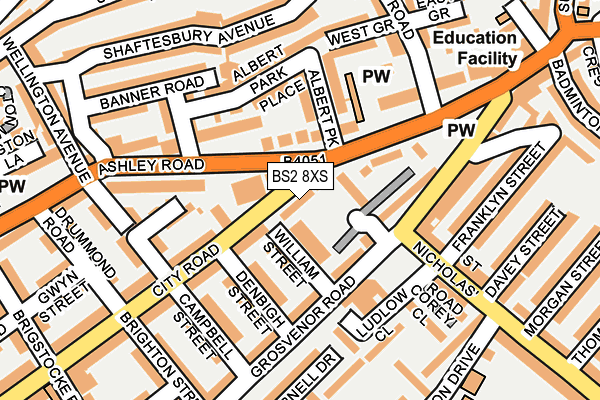 BS2 8XS map - OS OpenMap – Local (Ordnance Survey) BS2 8XS map - OS OpenMap – Local (Ordnance Survey)