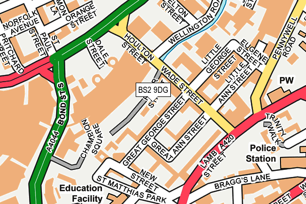 BS2 9DG map - OS OpenMap – Local (Ordnance Survey) BS2 9DG map - OS OpenMap – Local (Ordnance Survey)