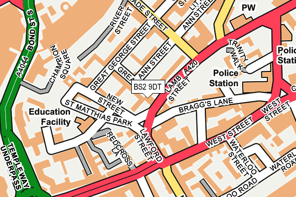 BS2 9DT map - OS OpenMap – Local (Ordnance Survey) BS2 9DT map - OS OpenMap – Local (Ordnance Survey)