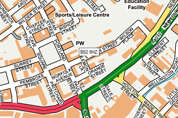 BS2 9HZ map - OS OpenMap – Local (Ordnance Survey) BS2 9HZ map - OS OpenMap – Local (Ordnance Survey)