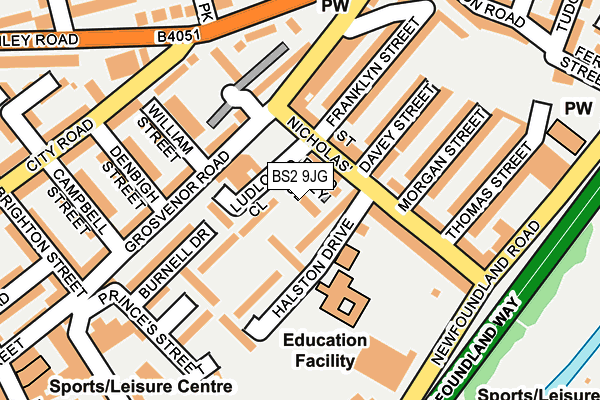 BS2 9JG map - OS OpenMap – Local (Ordnance Survey) BS2 9JG map - OS OpenMap – Local (Ordnance Survey)