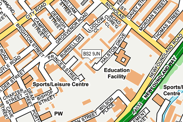 BS2 9JN map - OS OpenMap – Local (Ordnance Survey) BS2 9JN map - OS OpenMap – Local (Ordnance Survey)