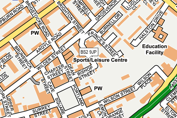BS2 9JP map - OS OpenMap – Local (Ordnance Survey) BS2 9JP map - OS OpenMap – Local (Ordnance Survey)