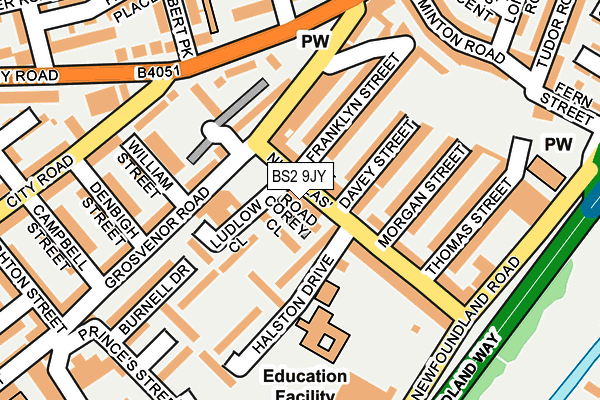 BS2 9JY map - OS OpenMap – Local (Ordnance Survey) BS2 9JY map - OS OpenMap – Local (Ordnance Survey)