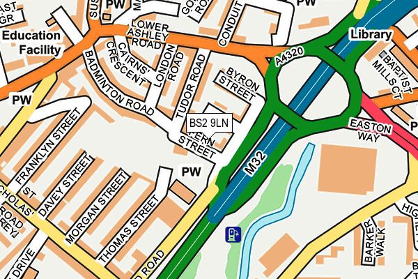 BS2 9LN map - OS OpenMap – Local (Ordnance Survey) BS2 9LN map - OS OpenMap – Local (Ordnance Survey)