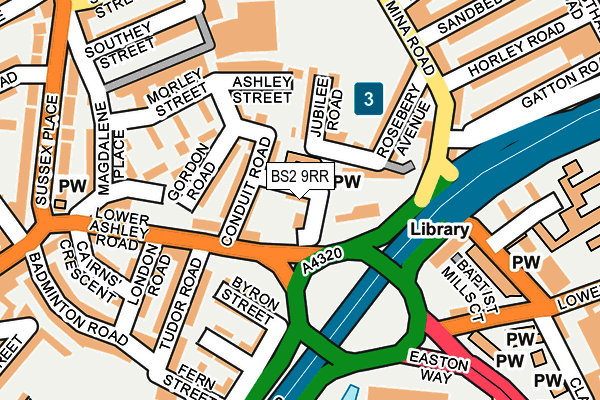 BS2 9RR map - OS OpenMap – Local (Ordnance Survey) BS2 9RR map - OS OpenMap – Local (Ordnance Survey)