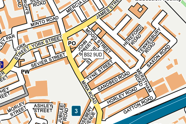 BS2 9UD map - OS OpenMap – Local (Ordnance Survey) BS2 9UD map - OS OpenMap – Local (Ordnance Survey)