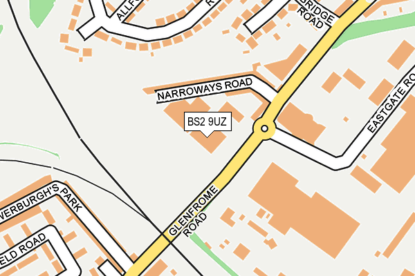 BS2 9UZ map - OS OpenMap – Local (Ordnance Survey) BS2 9UZ map - OS OpenMap – Local (Ordnance Survey)
