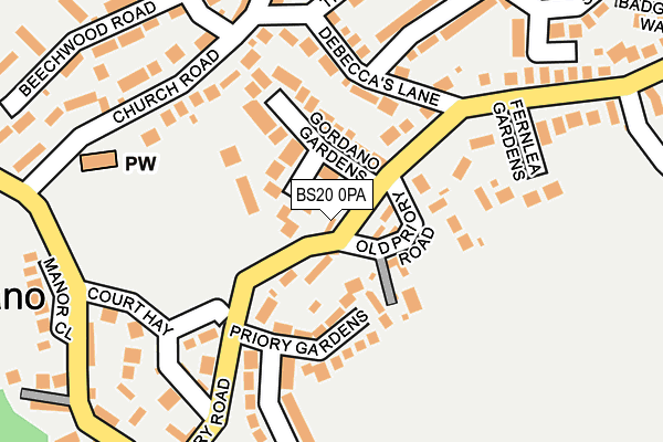 BS20 0PA map - OS OpenMap – Local (Ordnance Survey)