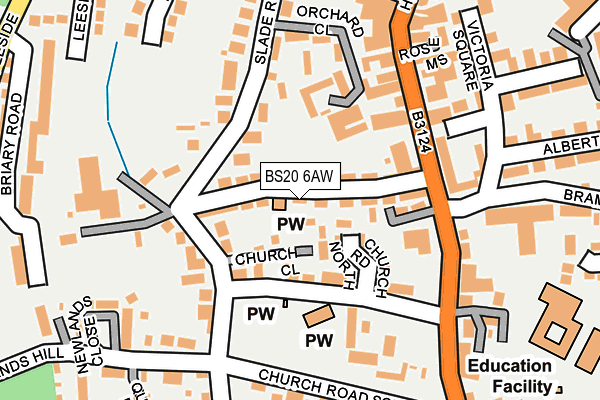 BS20 6AW map - OS OpenMap – Local (Ordnance Survey)