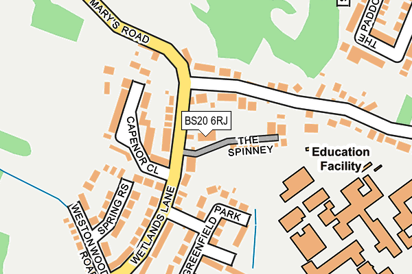 BS20 6RJ map - OS OpenMap – Local (Ordnance Survey)