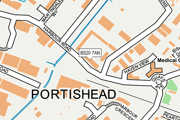 BS20 7AN map - OS OpenMap – Local (Ordnance Survey)