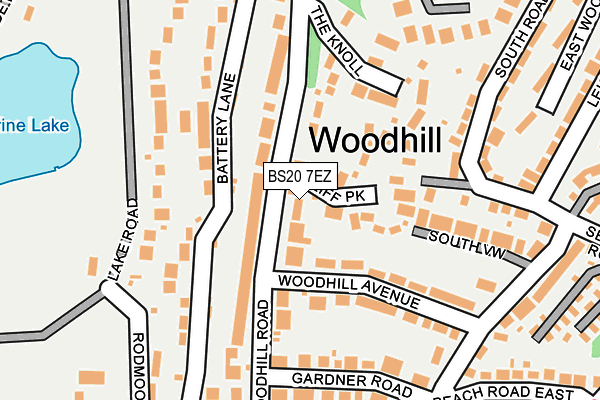 BS20 7EZ map - OS OpenMap – Local (Ordnance Survey)