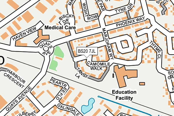 BS20 7JL map - OS OpenMap – Local (Ordnance Survey)