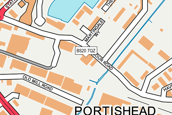 BS20 7QZ map - OS OpenMap – Local (Ordnance Survey)