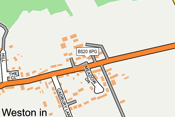 BS20 8PG map - OS OpenMap – Local (Ordnance Survey)