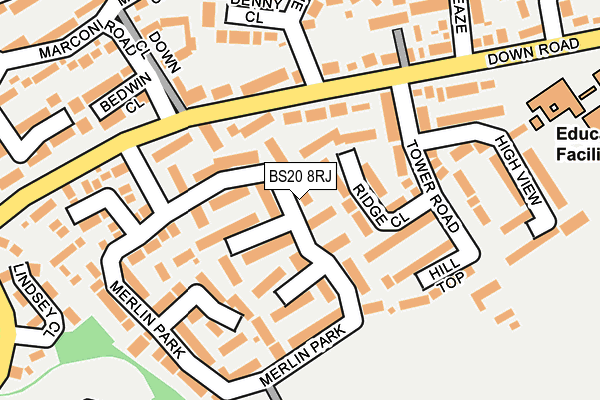 BS20 8RJ map - OS OpenMap – Local (Ordnance Survey) BS20 8RJ map - OS OpenMap – Local (Ordnance Survey)