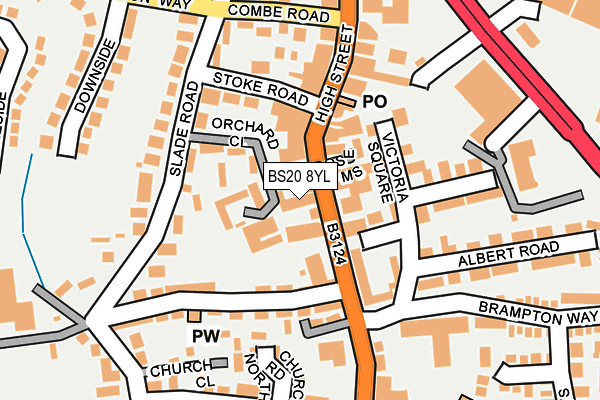 BS20 8YL map - OS OpenMap – Local (Ordnance Survey) BS20 8YL map - OS OpenMap – Local (Ordnance Survey)