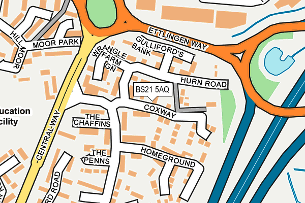 BS21 5AQ map - OS OpenMap – Local (Ordnance Survey)