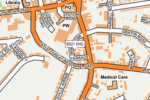 BS21 6HQ map - OS OpenMap – Local (Ordnance Survey)