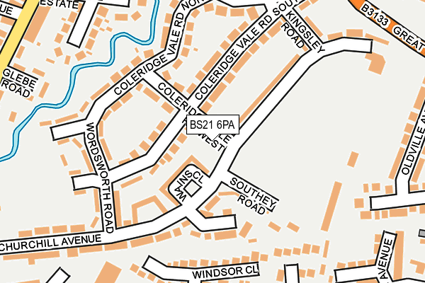 BS21 6PA map - OS OpenMap – Local (Ordnance Survey)