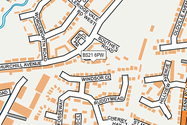BS21 6PW map - OS OpenMap – Local (Ordnance Survey)