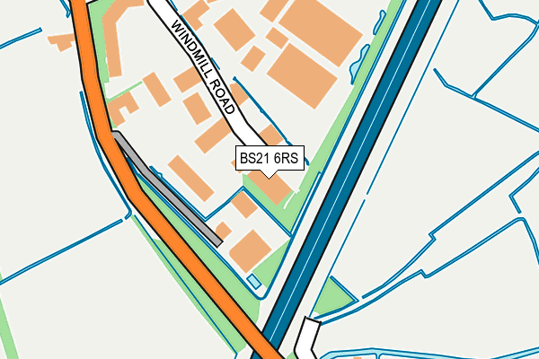 BS21 6RS map - OS OpenMap – Local (Ordnance Survey)