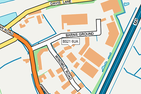 BS21 6UA map - OS OpenMap – Local (Ordnance Survey)