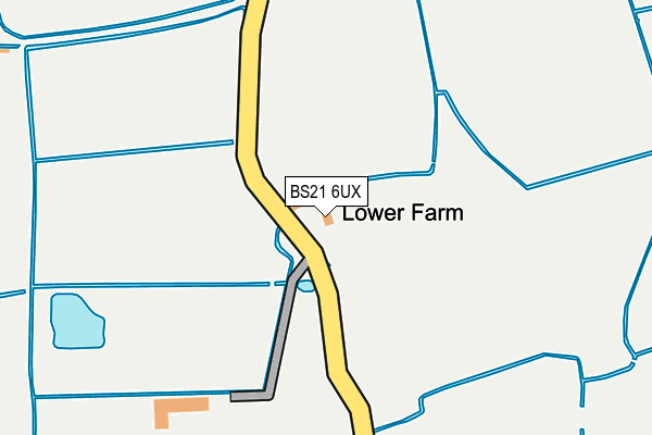 BS21 6UX map - OS OpenMap – Local (Ordnance Survey)