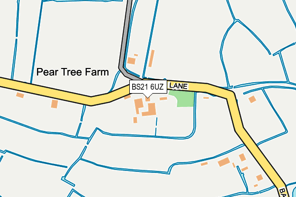 BS21 6UZ map - OS OpenMap – Local (Ordnance Survey)