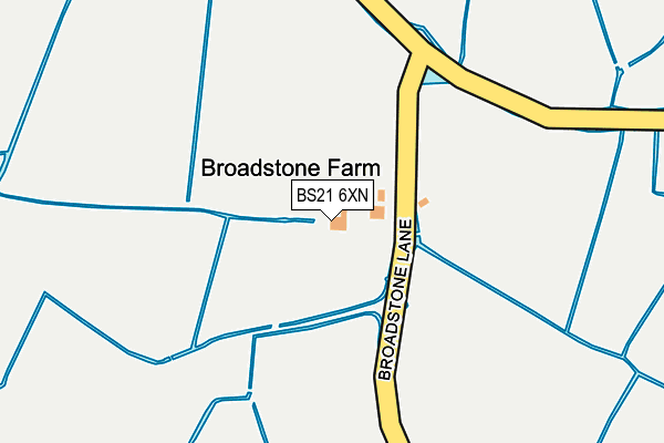 BS21 6XN map - OS OpenMap – Local (Ordnance Survey)