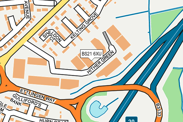 BS21 6XU map - OS OpenMap – Local (Ordnance Survey)