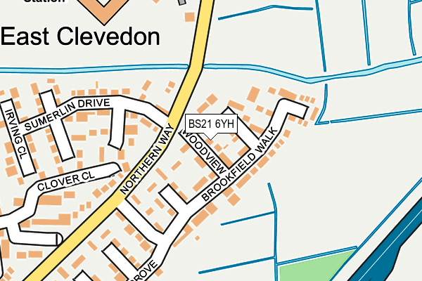 BS21 6YH map - OS OpenMap – Local (Ordnance Survey)