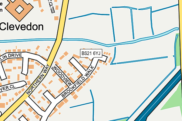 BS21 6YJ map - OS OpenMap – Local (Ordnance Survey)