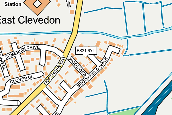 BS21 6YL map - OS OpenMap – Local (Ordnance Survey)