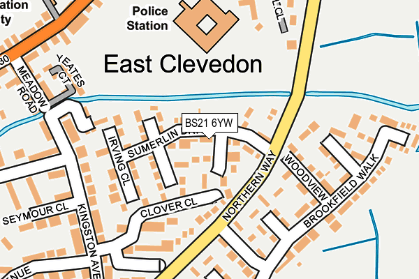 BS21 6YW map - OS OpenMap – Local (Ordnance Survey)